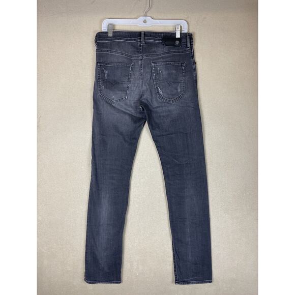 Diesel Jeans Men 29x32 Black Buster Distressed Stretch Denim Casual Preppy Adult - Picture 14 of 15